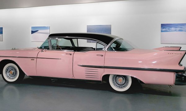 "Pink Cadillac" by Ann Harithas, FotoFest 2018, installation view Art Car Museum 2018